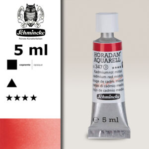 347 - rosso di cadmio medio Acquerello 5 ML Horadam Schmincke