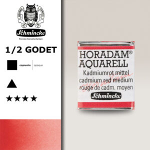 347 - rosso di cadmio medio Acquerello 1/2 Godet Horadam Schmincke