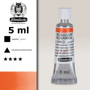 348 - rosso di cadmio arancio Acquerello 5 ML Horadam Schmincke