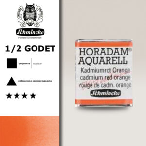 348 - rosso di cadmio arancio Acquerello 1/2 Godet Horadam Schmincke