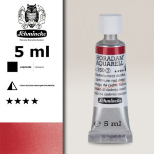 350 - rosso di cadmio scuro Acquerello 5 ML Horadam Schmincke