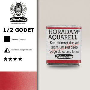 350 - rosso di cadmio scuro Acquerello 1/2 Godet Horadam Schmincke