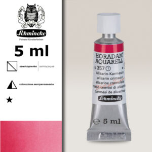 357 - rosso cremisi di alizarina Acquerello 5 ML Horadam Schmincke