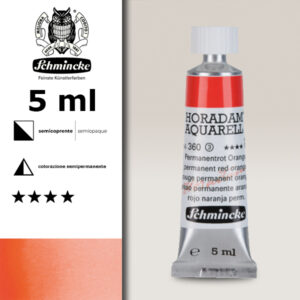 360 - rosso permanente arancio Acquerello 5 ML Horadam Schmincke