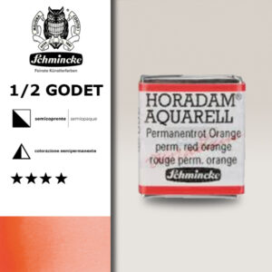 360 - rosso permanente arancio Acquerello 1/2 Godet Horadam Schmincke