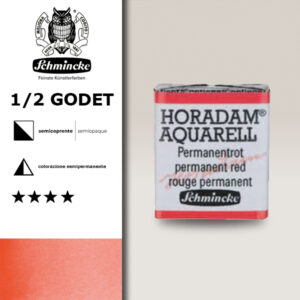 361 - rosso permanente Acquerello 1/2 Godet Horadam Schmincke