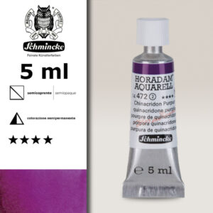 472 - porpora quinacridone Acquerello 5 ML Horadam Schmincke