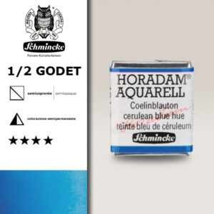 481 - tinta blu ceruleo Acquerello 1/2 Godet Horadam Schmincke
