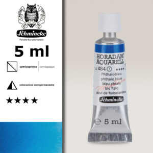 484 - blu ftalo Acquerello 5 ML Horadam Schmincke