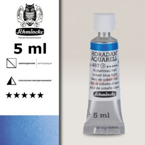 487 - blu di cobalto chiaro Acquerello 5 ML Horadam Schmincke