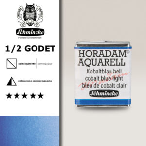487 - blu di cobalto chiaro Acquerello 1/2 Godet Horadam Schmincke