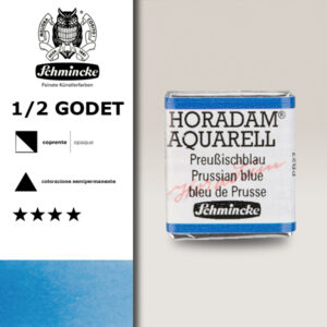 492 - blu di Prussia Acquerello 1/2 Godet Horadam Schmincke