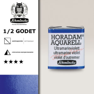 495 - viola oltremare Acquerello 1/2 Godet Horadam Schmincke