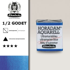 496 - blu oltremare Acquerello 1/2 Godet Horadam Schmincke