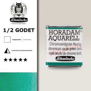 511 - verde di cromo ossido brill. Acquerello 1/2 Godet Horadam Schmincke