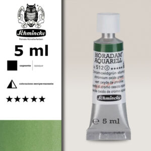 512 - verde di cromo ossido opaco Acquerello 5 ML Horadam Schmincke