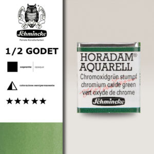 512 - verde di cromo ossido opaco Acquerello 1/2 Godet Horadam Schmincke