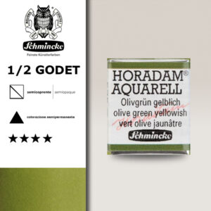 525 - verde oliva giallastro Acquerello 1/2 Godet Horadam Schmincke