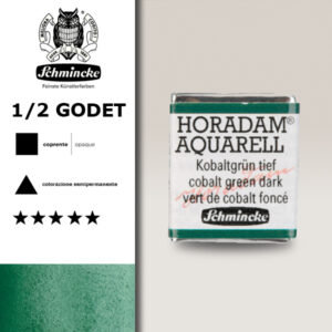 533 - verde di cobalto scuro Acquerello 1/2 Godet Horadam Schmincke