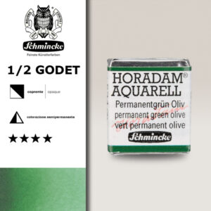534 - verde oliva permanente Acquerello 1/2 Godet Horadam Schmincke