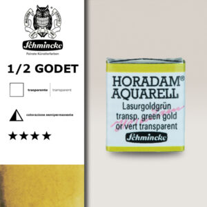 537 - oro verde trasparente Acquerello 1/2 Godet Horadam Schmincke
