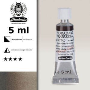 662 - tinta bruno seppia rossastro Acquerello 5 ML Horadam Schmincke