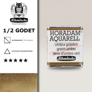 665 - terra d'ombra verdastra Acquerello 1/2 Godet Horadam Schmincke