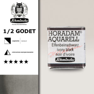 780 - nero avorio Acquerello 1/2 Godet Horadam Schmincke