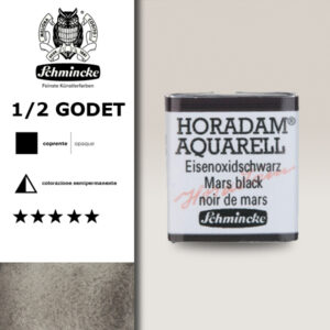 791 - nero marte Acquerello 1/2 Godet Horadam Schmincke