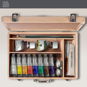 Cassetta in Legno più Ausiliari e Accessori Olio Winton Winsor e Newton