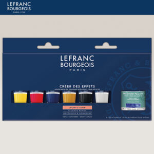 Set 6 Tubi da 20 ML Acrilico Fine +  Medium Fluide Lefranc Bourgeois