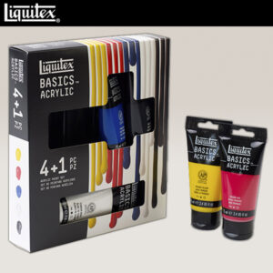Set 4 Tubi da 75 ML Basics Acrylic + 1 Tubo da 118 ML Bianco Titanio Liquitex
