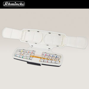 Cassetta in Plastica Set Akademie Aquarell 20 Mezzi Godet + Pennello Schmincke