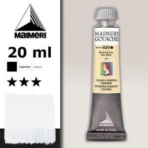 020 - Bianco Di Zinco 20 ML Gouache Extra-Fine Maimeri