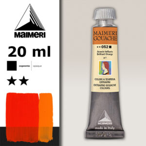 052 - Arancio Brillante 20 ML Gouache Extra-Fine Maimeri