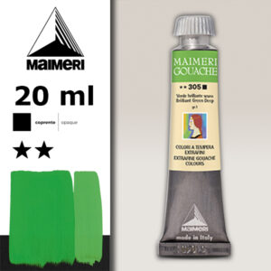 305 - Verde Brillante Scuro 20 ML Gouache Extra-Fine Maimeri
