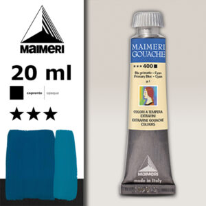 400 - Blu Primario Cyan 20 ML Gouache Extra-Fine Maimeri