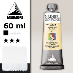 020 - Bianco Di Zinco 60 ML Gouache Extra-Fine Maimeri