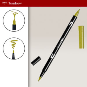 076 - green ochre - Pennarelli Dual Brush Tombow ABT