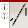 015 - black - Pennarelli Dual Brush Tombow ABT
