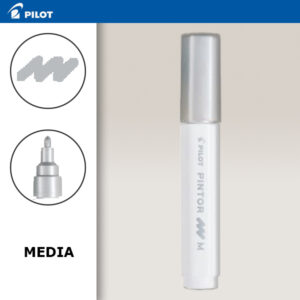 Silver Metallic - Pintor Metal Punta Media Pilot