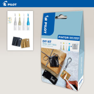 Xmas! Set 4 Pilot Pintor + 10 "Gift Tags" + Cordino, Kit Fai da Te!