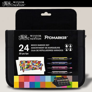 037 - Astuccio 24 Marker misti Winsor e Newton