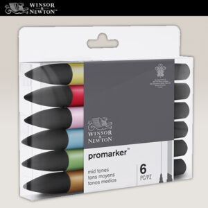 112 - Promarker - 6 Promarker - Toni medi Winsor e Newton