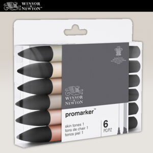114 - Promarker - 6 Promarker - Toni tinta carne set 1 Winsor e Newton