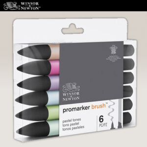 125 - 6 Promarker Brush - Toni pastello Winsor e Newton