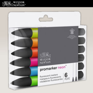 136 - Promarker - Set da 6 Neon Marker Winsor e Newton
