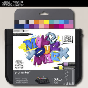 Set 25 + 1 Promarker Lettering Moderno Winsor e Newton