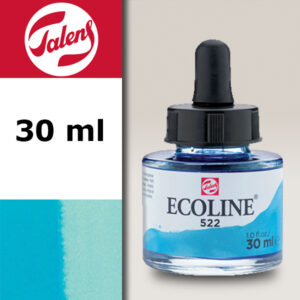 522 - Blu Turchese Acquerello 30 ML Acquerelli Liquidi Ecoline Talens