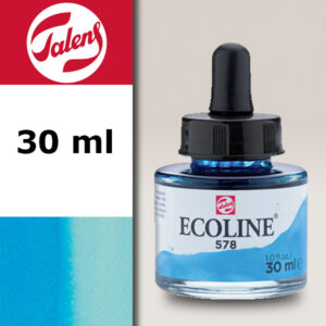 578 - Blu Cielo Cyan Acquerello 30 ML Acquerelli Liquidi Ecoline Talens